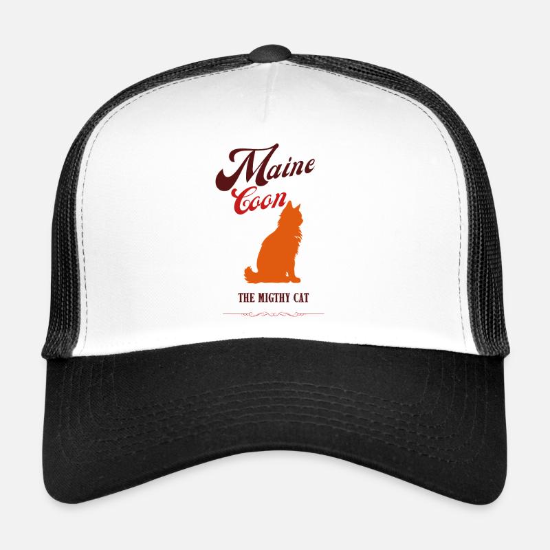 Retro Caramel Maine Coon Cat Trucker Cap