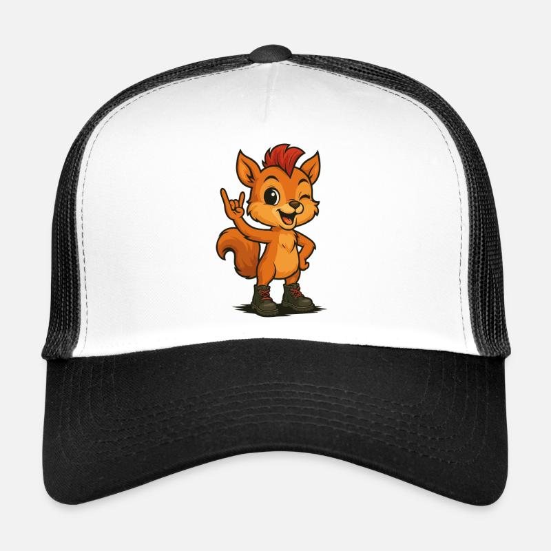 Punk Rock Squirrel Trucker Cap