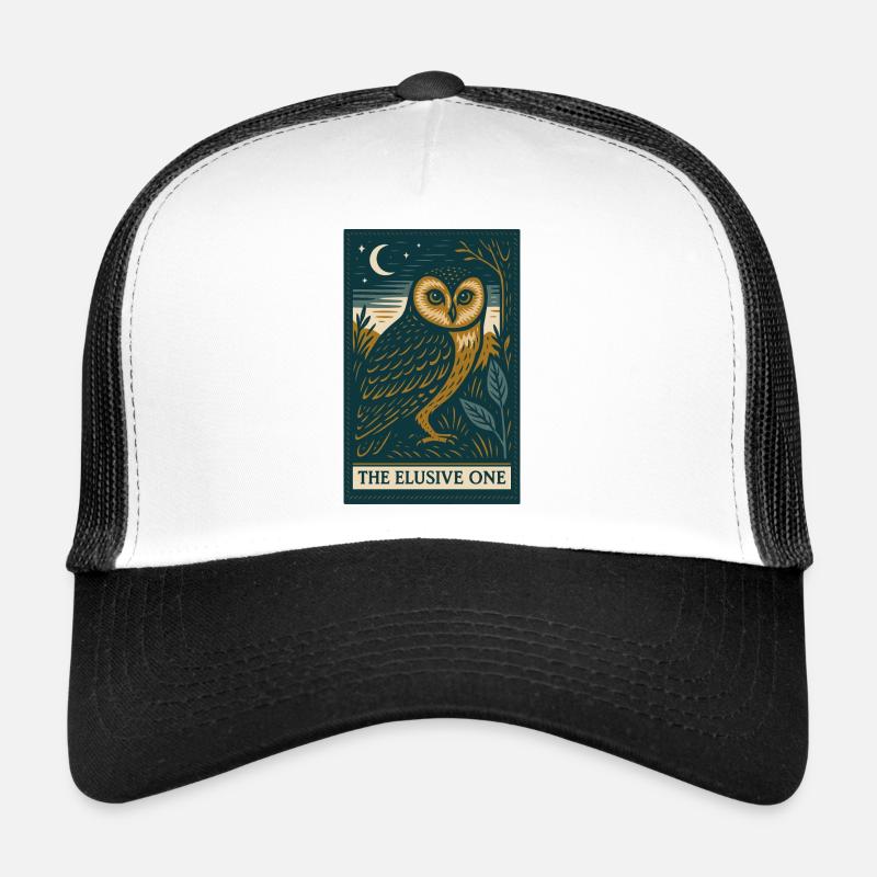 Mystische Eule unter Nachthimmel Trucker Cap