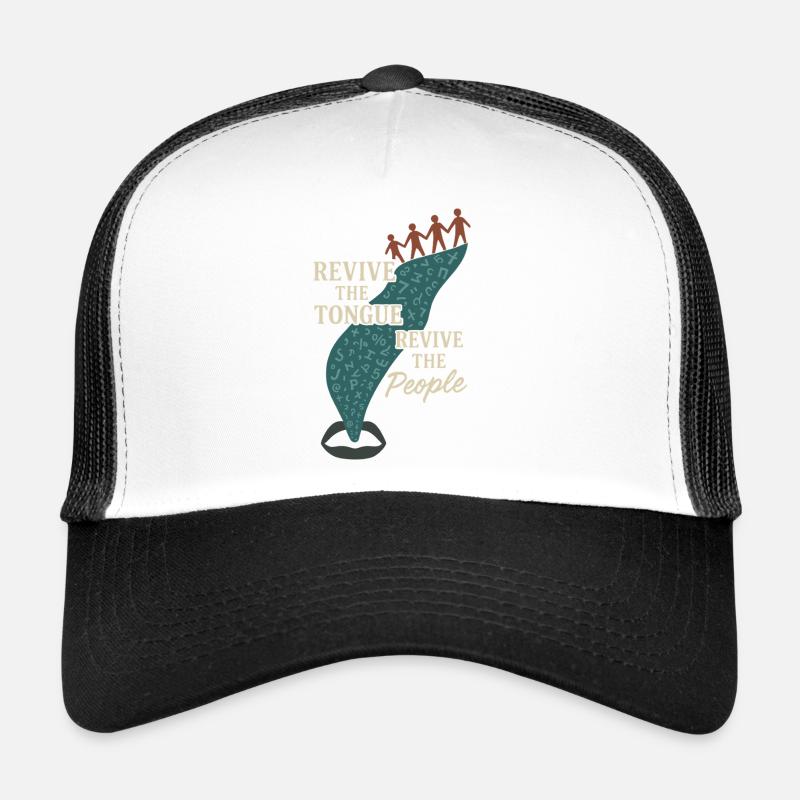 Indigene Sprache Revitalisierung Muttersprachler - Trucker Cap - Weiß/Schwarz