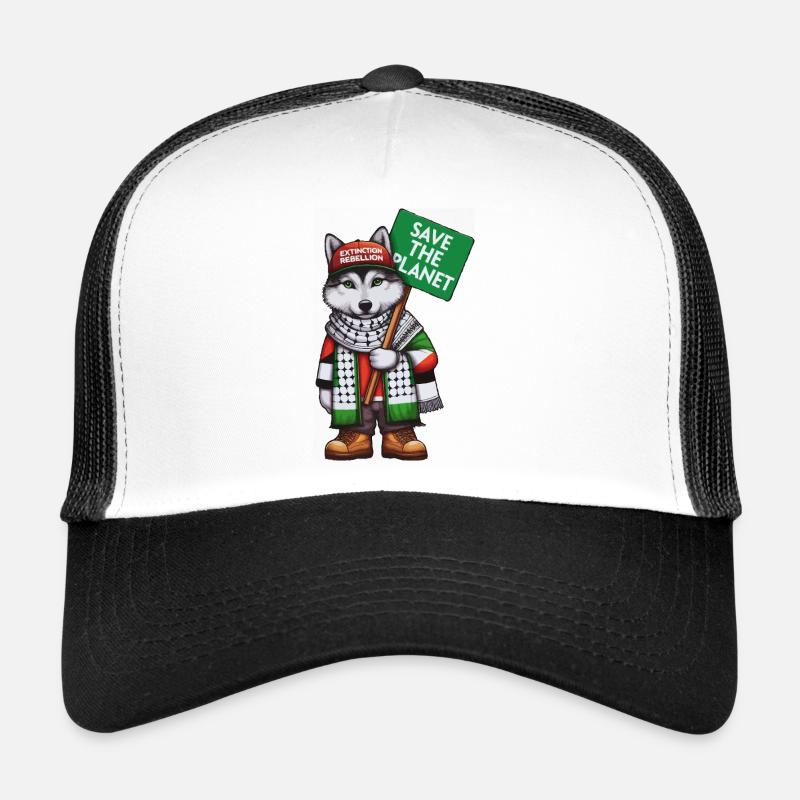 extinction_rebellion_wolf Trucker Cap