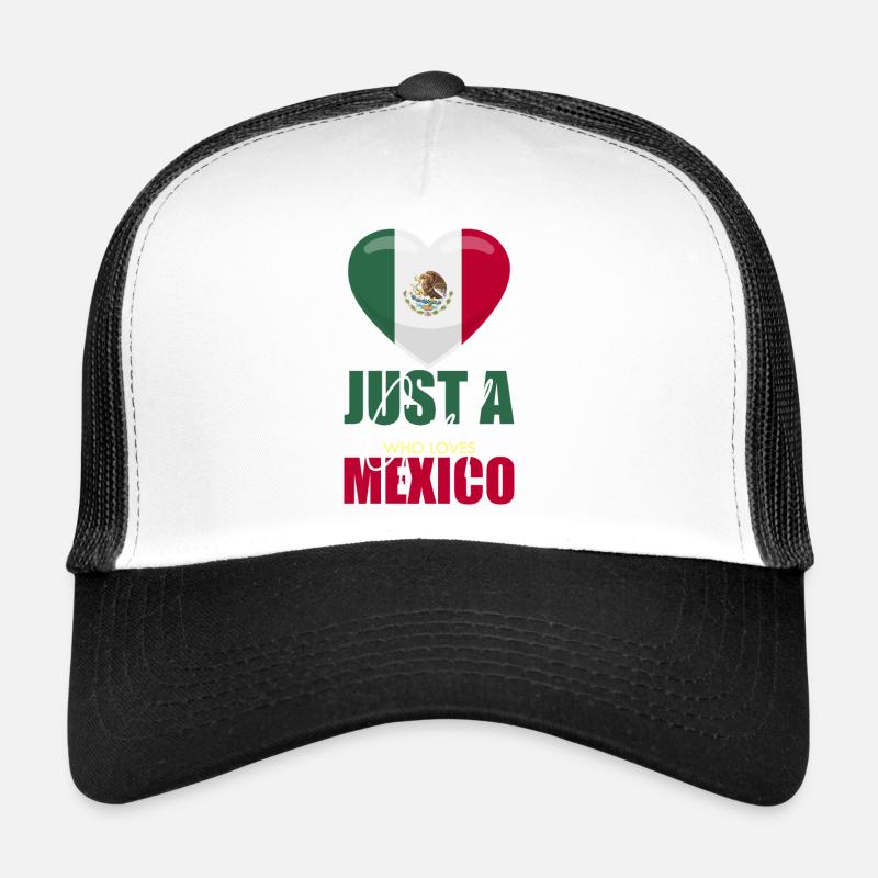 Mexique Coeur Drapeau Amour Casquette trucker 