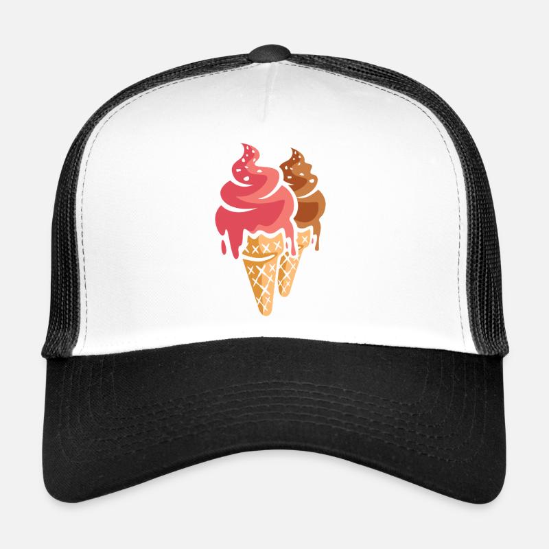 Deux glaces dessin animé Casquette trucker 