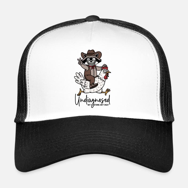 Undiagnosed but something ain't right - Trucker Cap - white/black