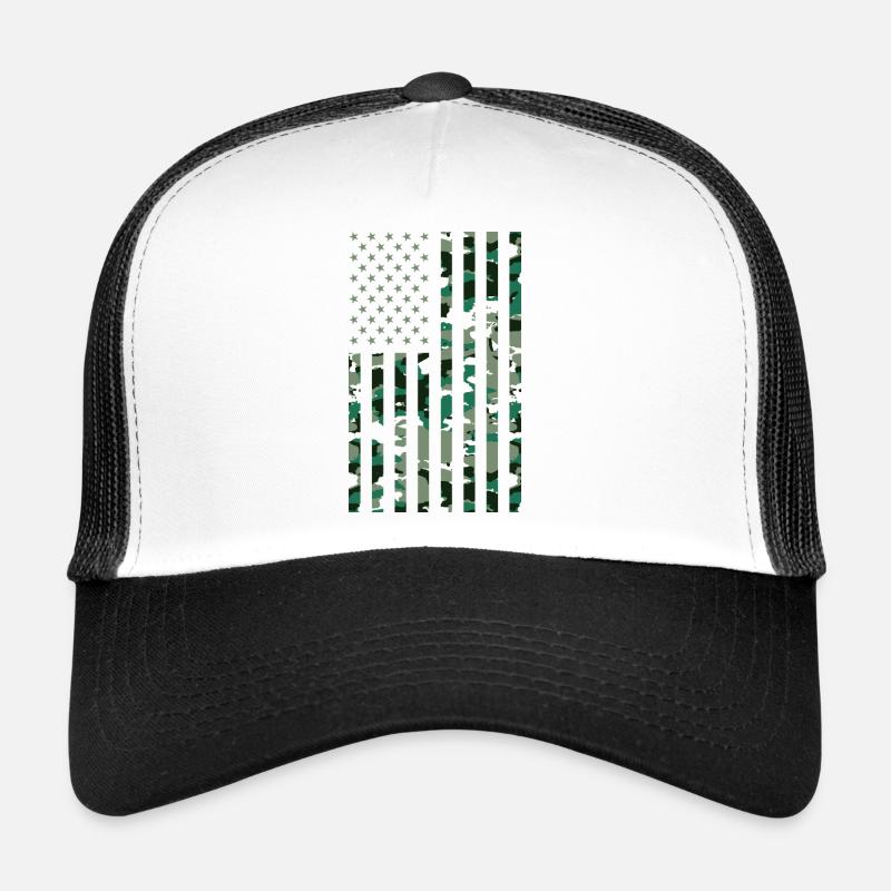 Drapeau des États-Unis Camoflage Casquette trucker 