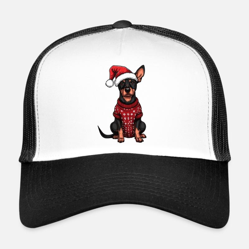 Dobermann Hund Weihnachten Trucker Cap