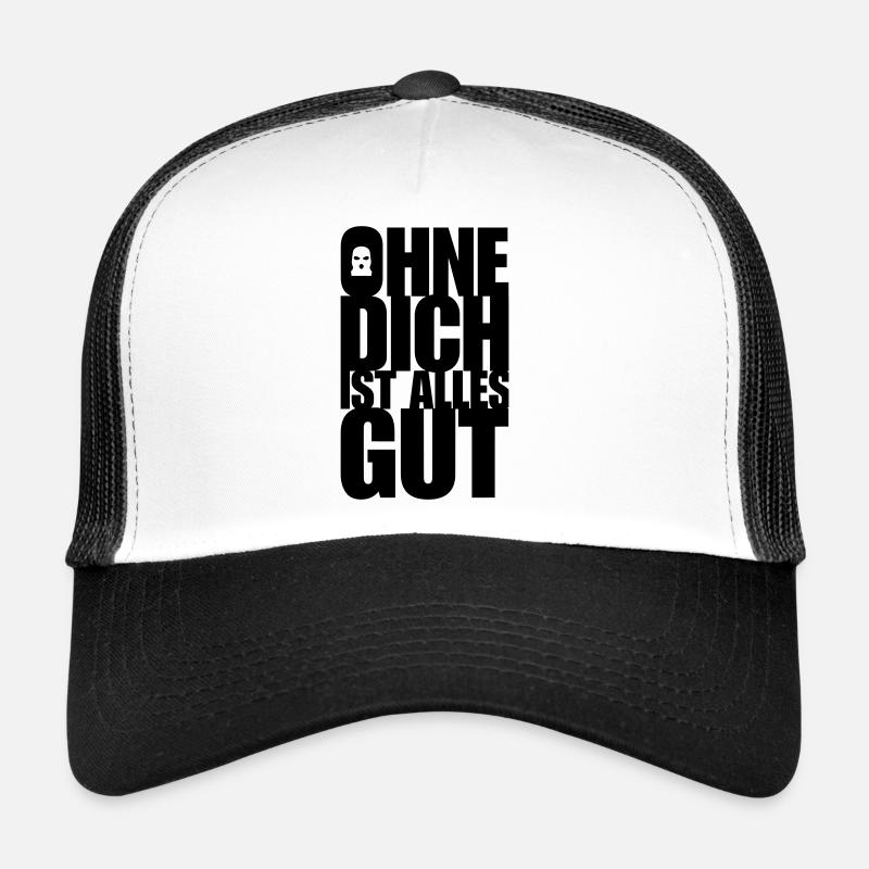 sans vous - Casquette trucker  - blanc/noir