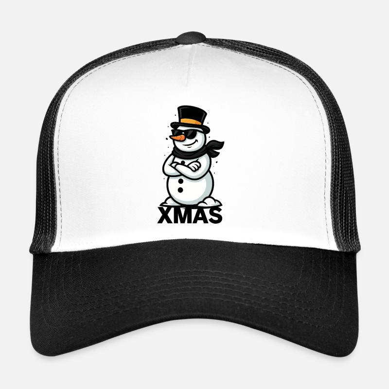 Cooler Schneemann Cartoon Trucker Cap