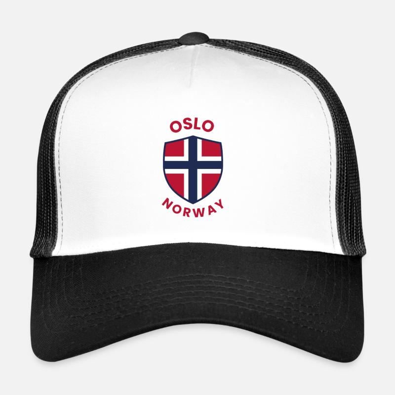 Oslo-Norwegen-Schild mit Flagge Trucker Cap