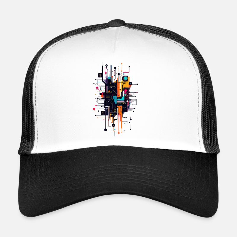 Motif coloré de PCB en circuit imprimé Casquette trucker 