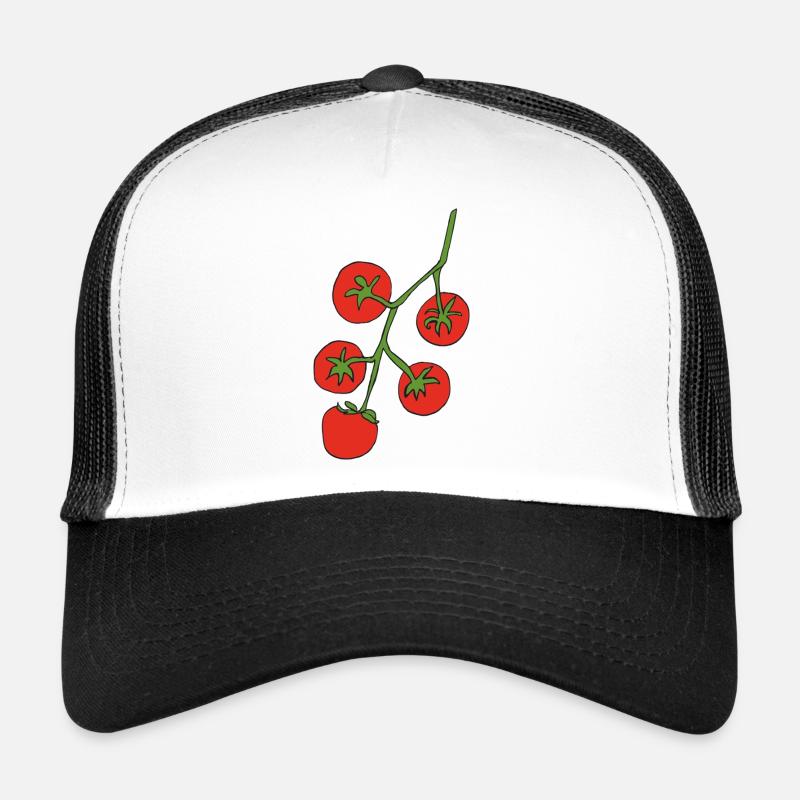 Illustration de la palette de couleurs de la vigne tomate Casquette trucker 