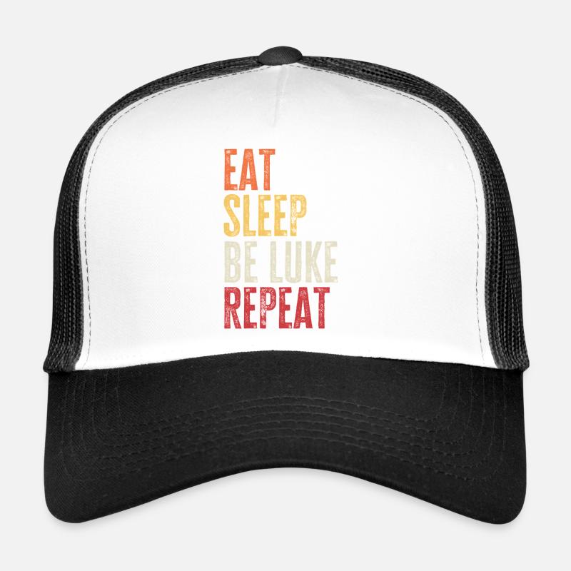 Mange, dors, sois Luke, répète le nom rétro Casquette trucker 