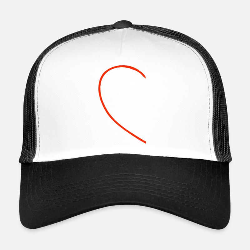 Herz Geschenk  - Trucker Cap - Weiß/Schwarz