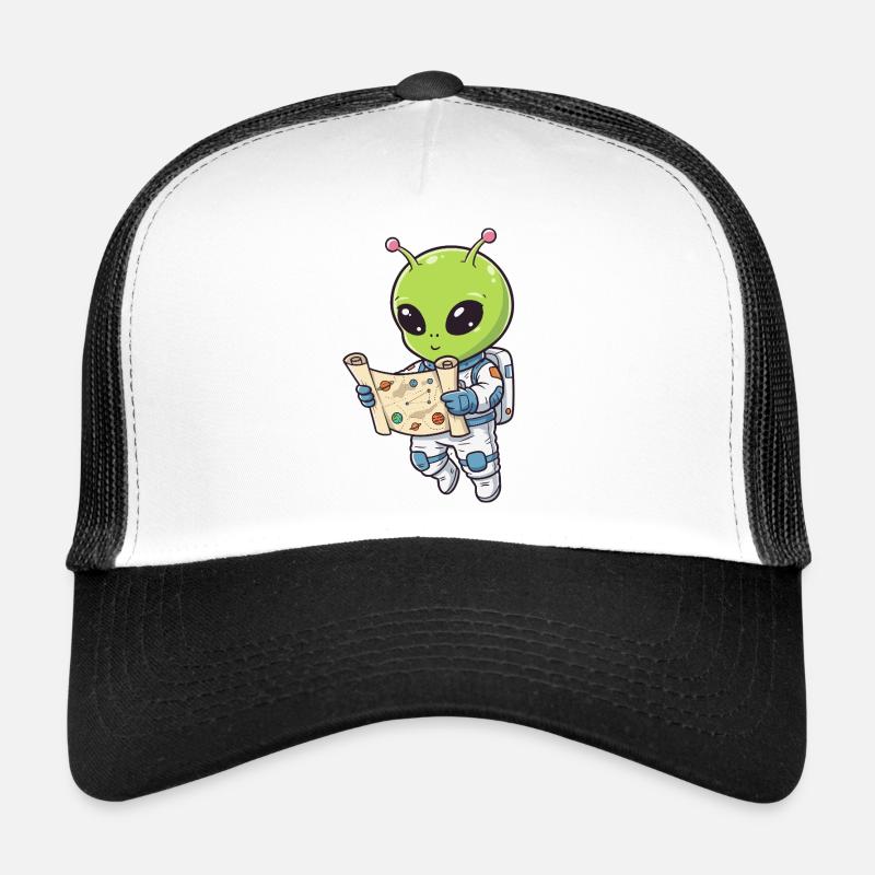 Astronaute extraterrestre avec carte Casquette trucker 