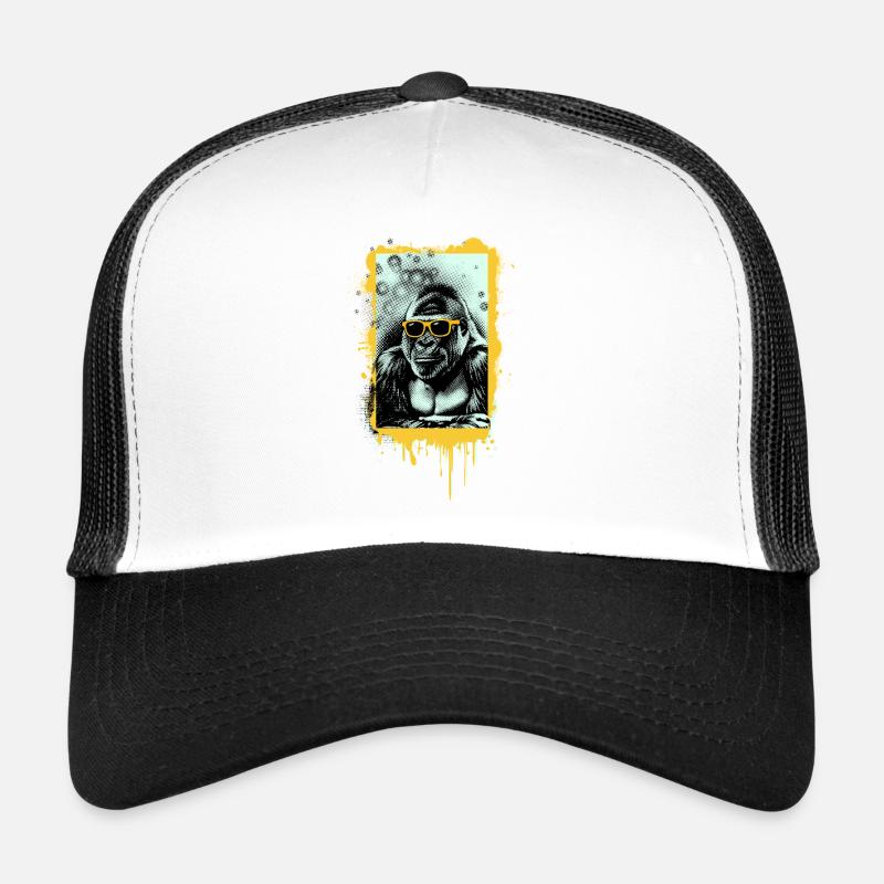 Gorille Two Tone – Graffiti graphique art de rue Casquette trucker 