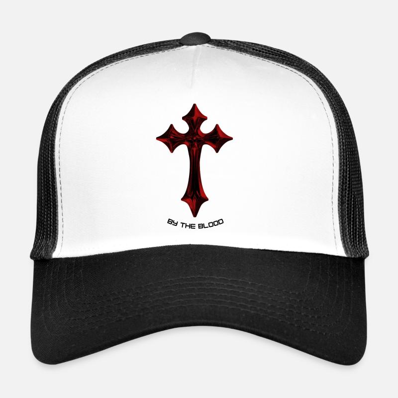 Red Gothic Cross Talisman Trucker Cap