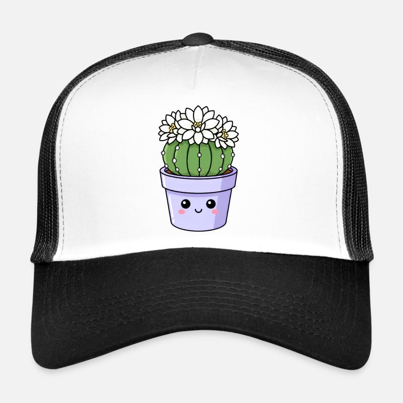 Pot de fleurs de cactus Kawaii Casquette trucker 