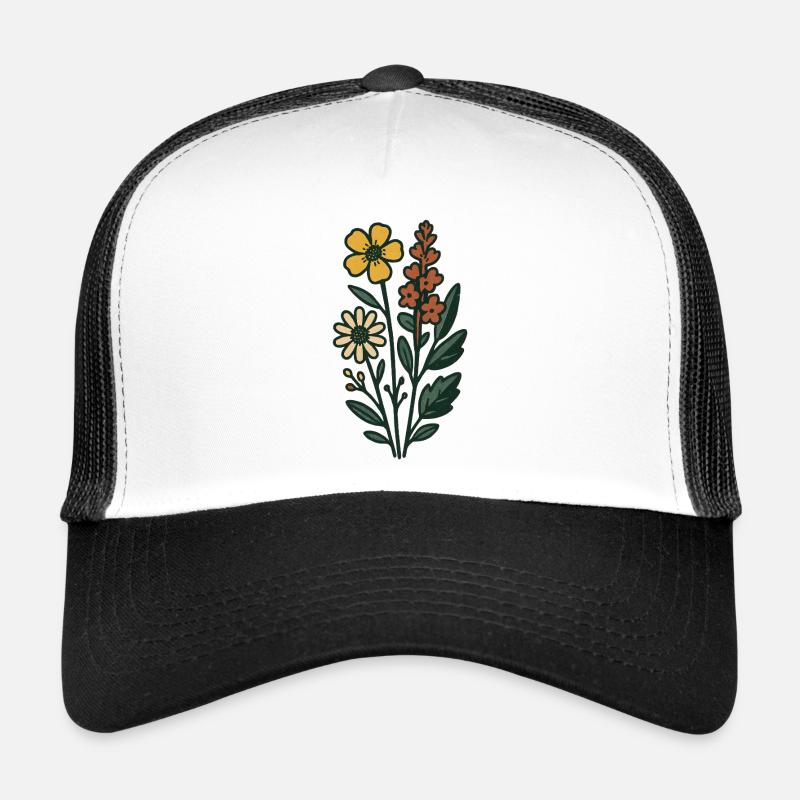 Bouquet Botanical Print Trucker Cap