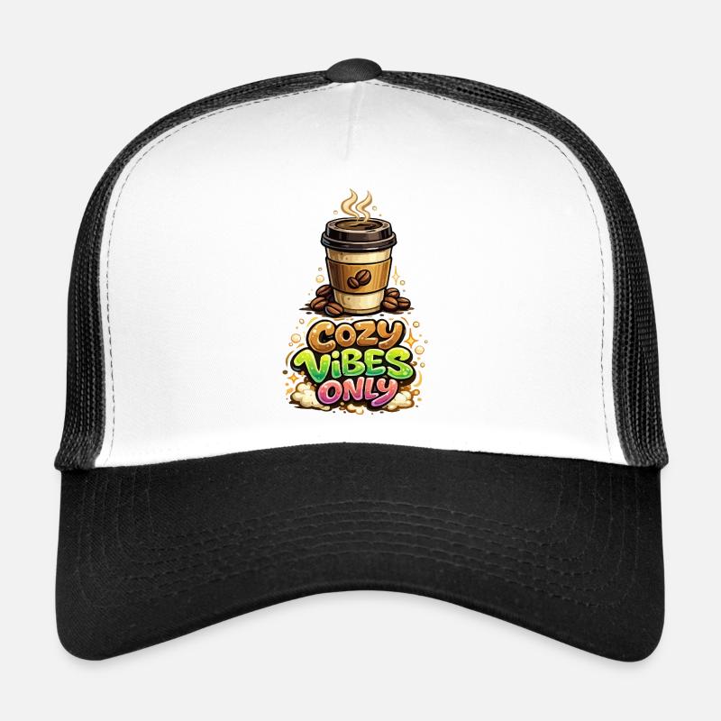 Cozy Vibes Only Coffee Trucker Cap