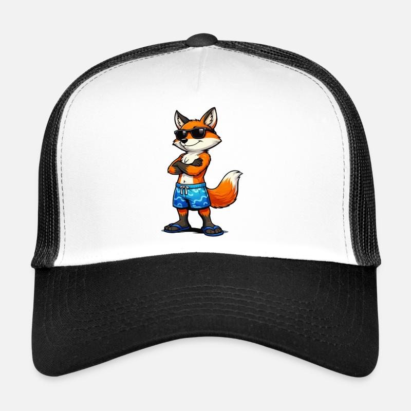 Sommerfuchs mit Sonnenbrille Trucker Cap