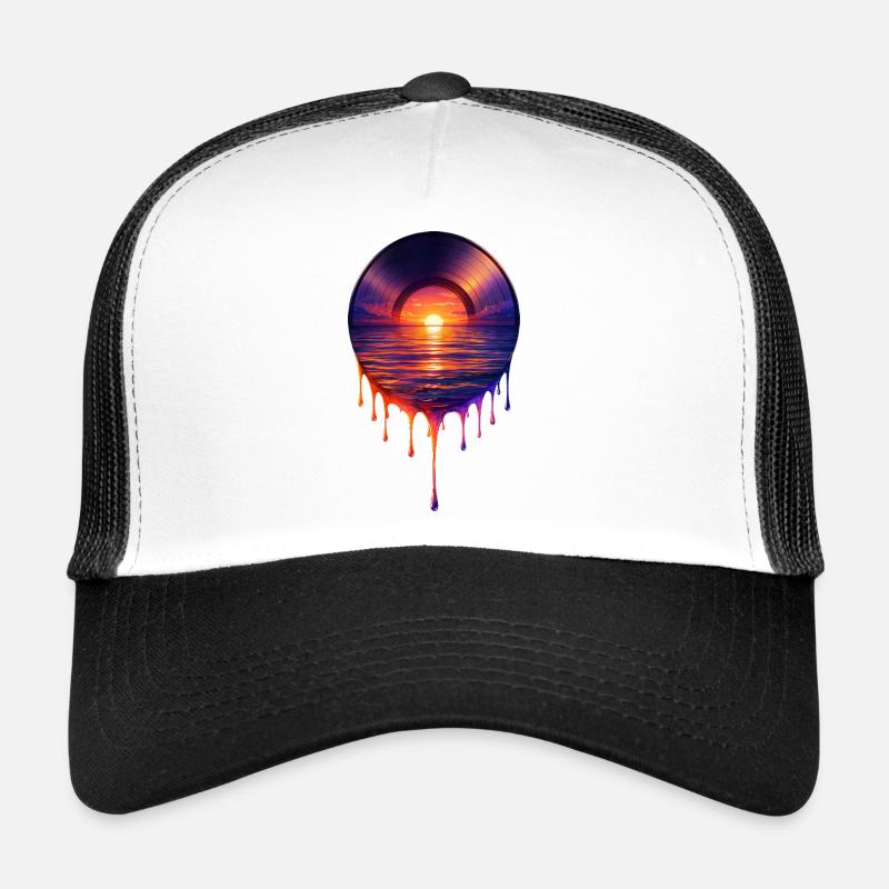 Vinyle qui goutte Casquette trucker 