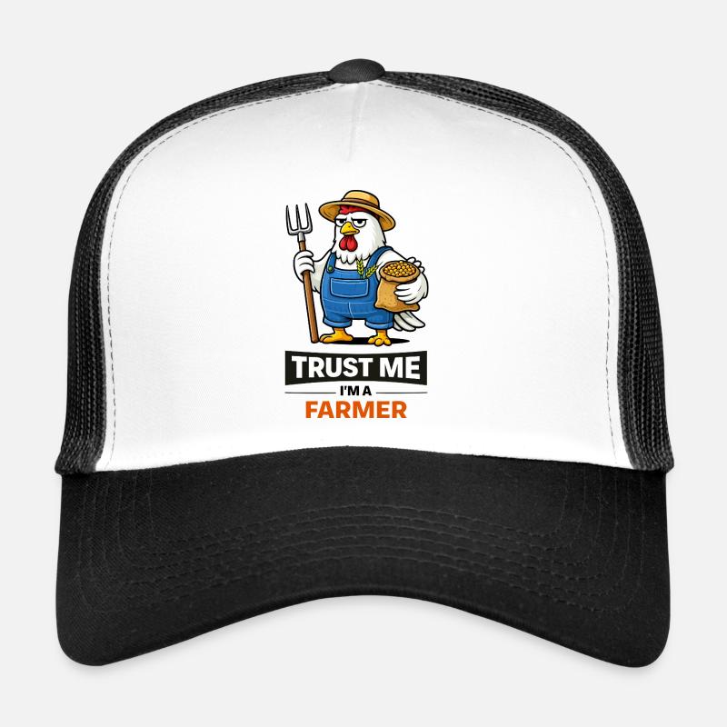 Trust Me Farmer Chicken Illustration Trucker Cap