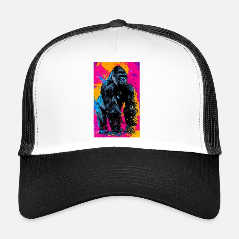 gorilla - Trucker Cap - white/black