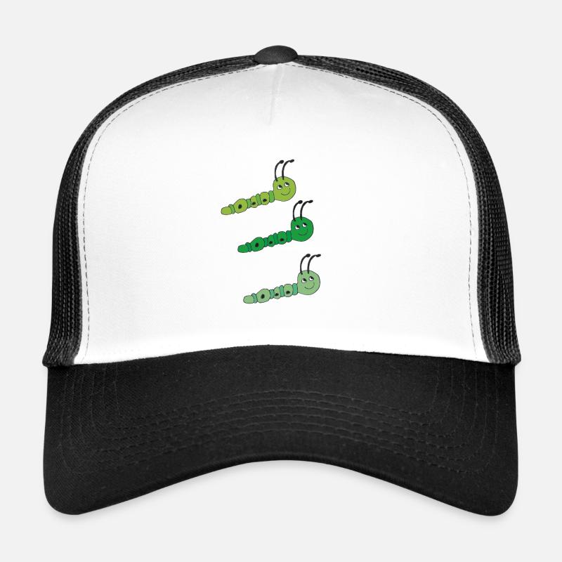 Caterpillars triplets - Trucker Cap - white/black