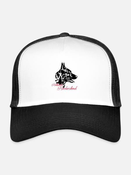 Berger hollandais - Casquette trucker  - blanc/noir - Devant