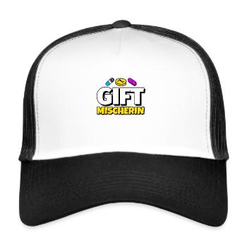Pharmazeutin Apothekerin Geschenk Giftmischerin - Trucker Cap - Weiß/Schwarz - Vorne