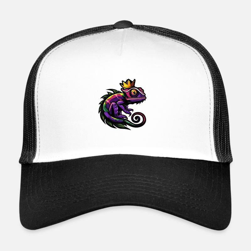 Couronne de bande dessinée caméléon Casquette trucker 