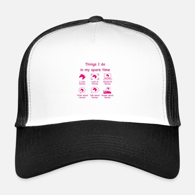 Amateurs de chevaux (rose) Casquette trucker 