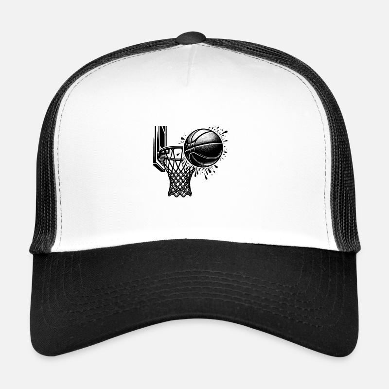 Panier de basket avec basket-ball Casquette trucker 