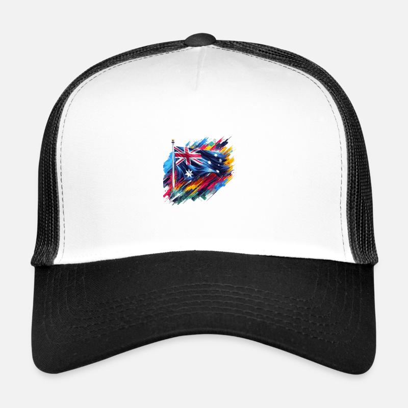 Drapeau australien en couleurs Casquette trucker 