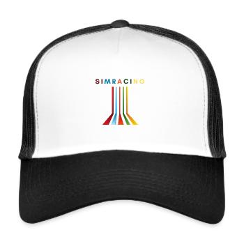 Simracer, Simracing, Racer, Racing Gift - Trucker Cap - Weiß/Schwarz - Vorne