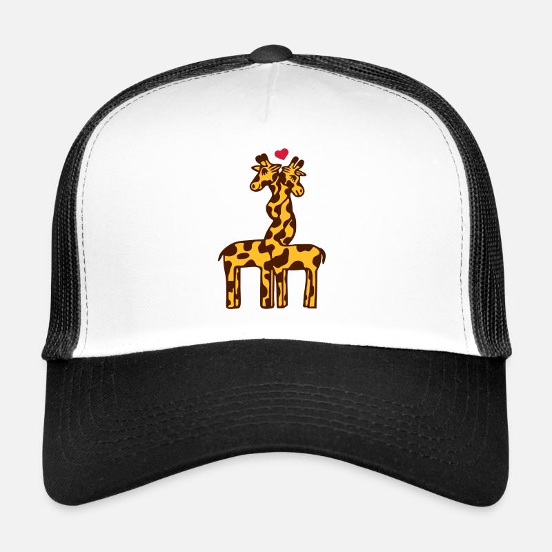 giraffe in love Trucker Cap
