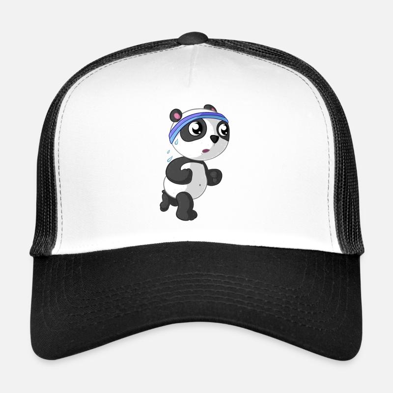 Fitness Panda - Trucker Cap - Weiß/Schwarz