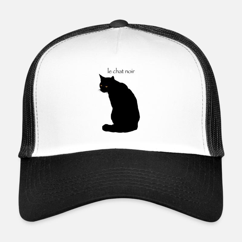 le chat noir - Trucker Cap - Weiß/Schwarz