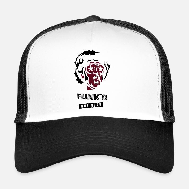 FLEA - FUNK IS NOT DEAD - Trucker Cap - Weiß/Schwarz