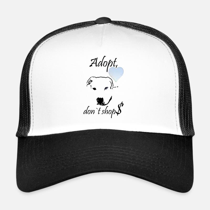 Adoptiert Hunde. Adopt, don´t shop! - Trucker Cap - Weiß/Schwarz