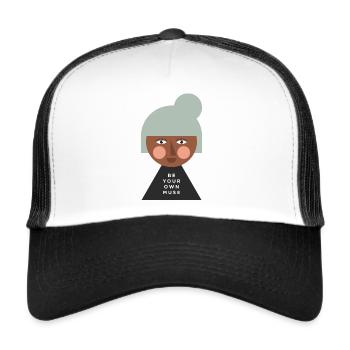 STRONG WOMAN - Trucker Cap - white/black - Front