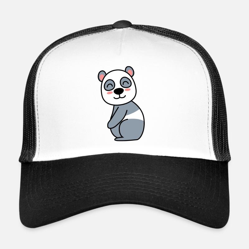 Panda Comic Tier - Trucker Cap - Weiß/Schwarz