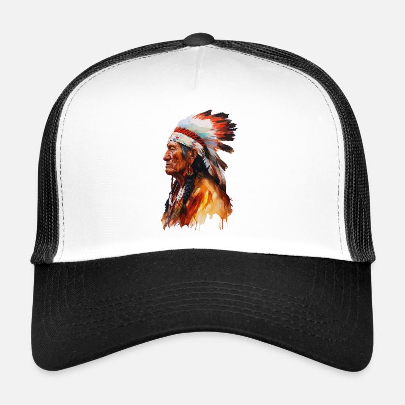 Indianer Häuptling Ureinwohner Stamm Apache Sioux Trucker Cap