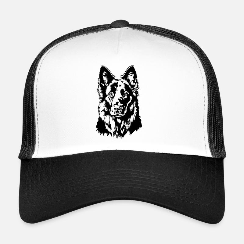 German Black Shepherd Portrait Wilsigns Trucker Cap