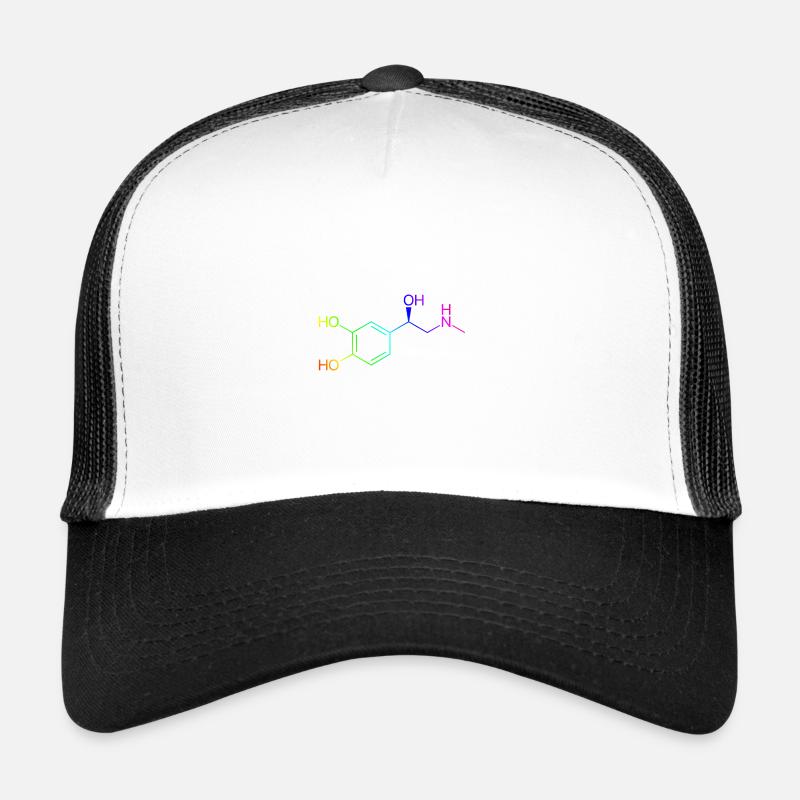 Adrenaline molecule - rainbow colors - Trucker Cap - white/black