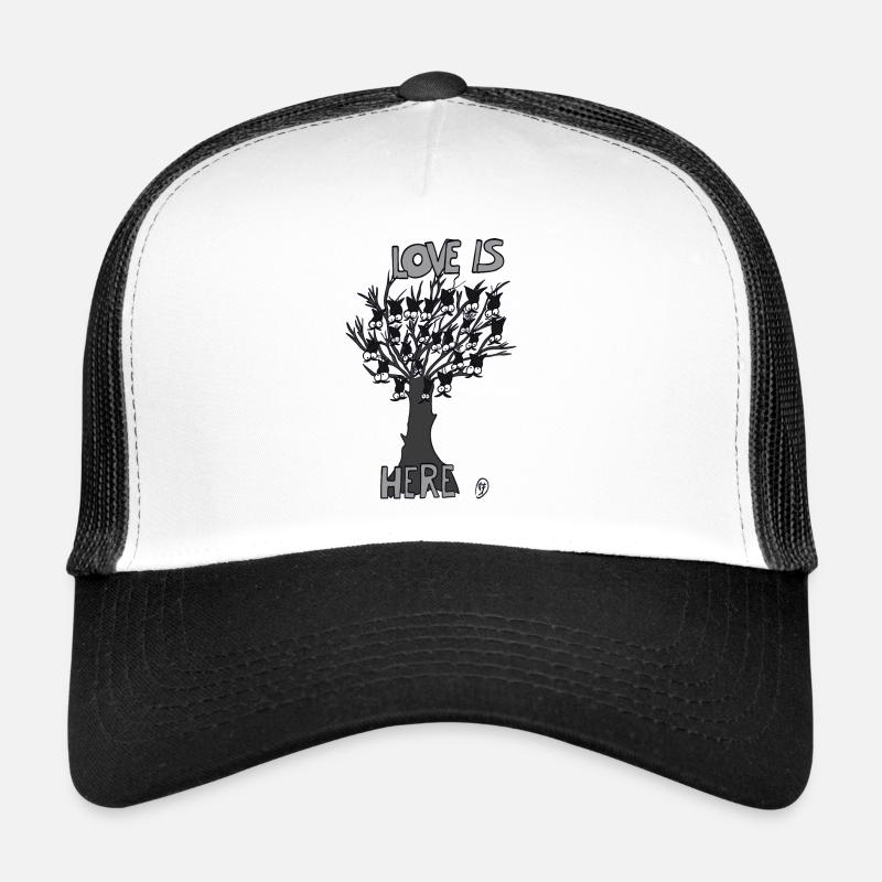 Bats on a tree - Trucker Cap - white/black