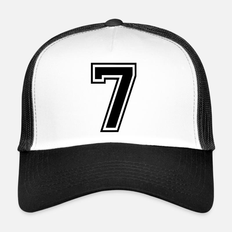 7 - Trucker Cap - Weiß/Schwarz