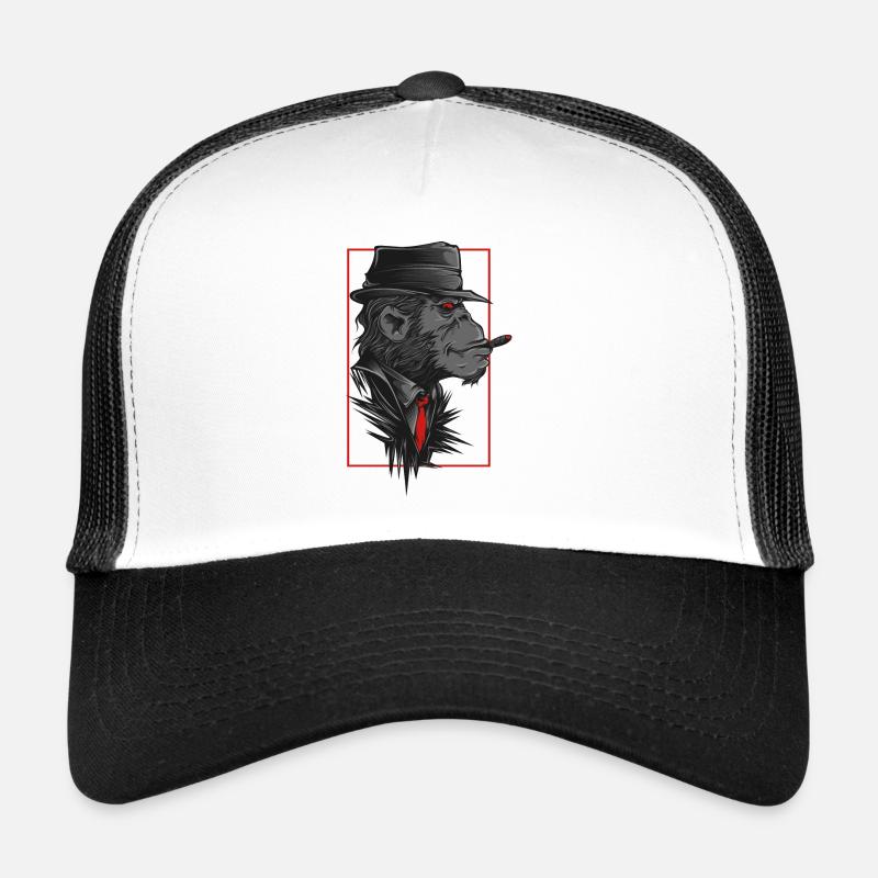 Affe Mit Hut Und Kravatte Trucker Cap