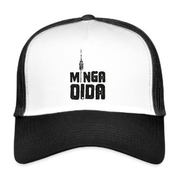 Minga Oida - München Alter - Trucker Cap - Weiß/Schwarz - Vorne