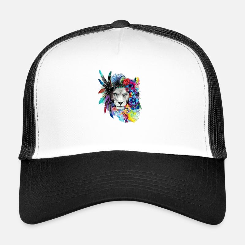 Löwe - Trucker Cap - Weiß/Schwarz